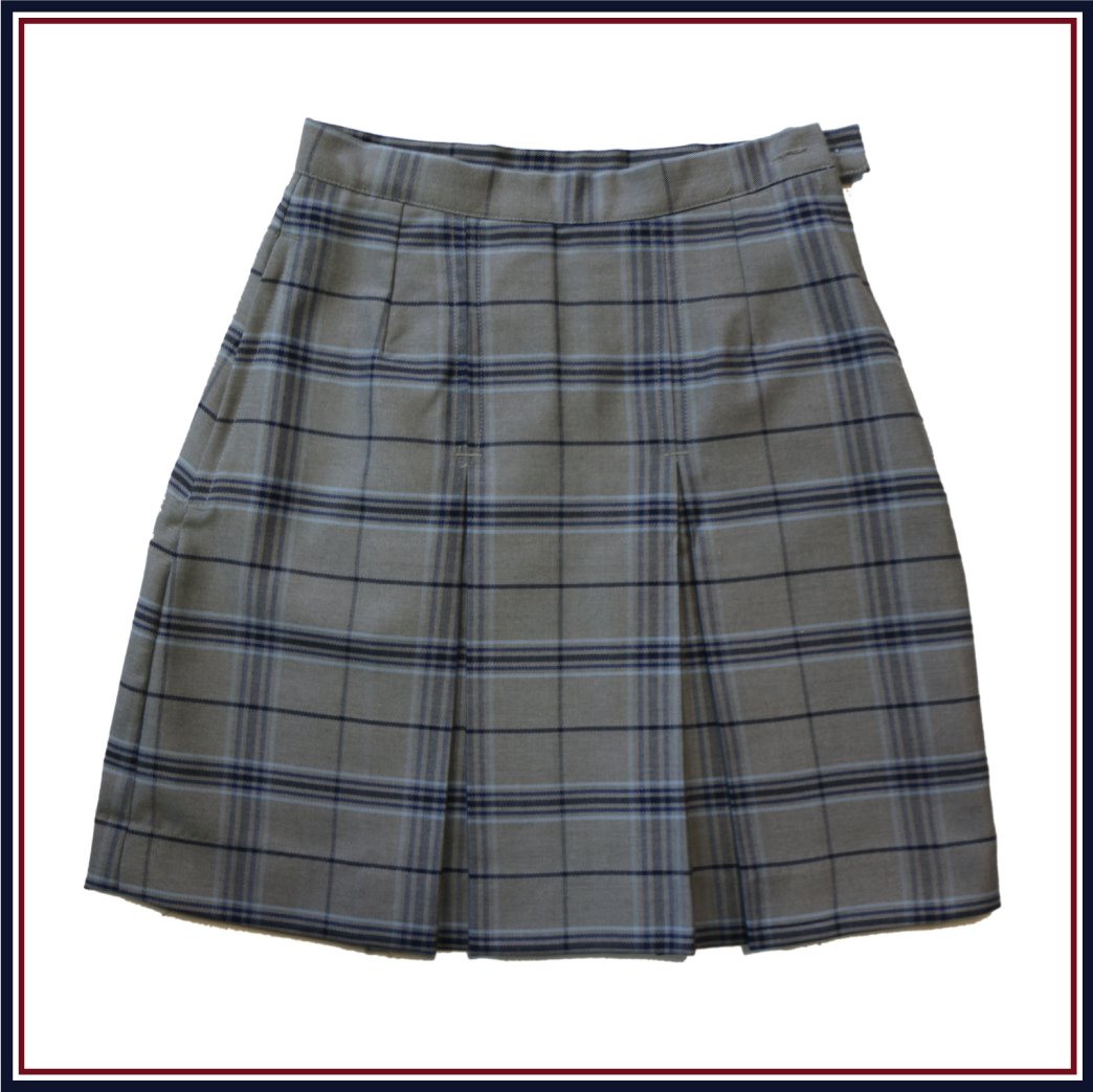 Junior Girls Navy Grey Tartan Skirt Belmont High Uniforms